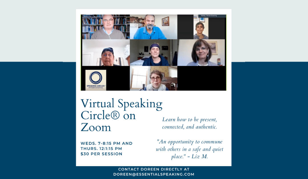 Virtual Speaking Circles® on Zoom!