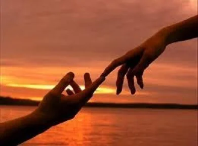 hands touching